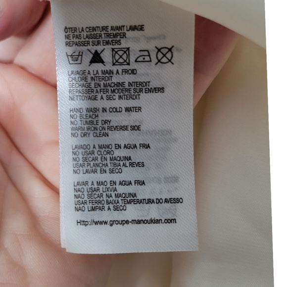 MANOUKIAN Empire Waist Maxi Dress Ivory/Olive Cocktail Strappy Back Zip Size XS - Picture 4 of 5